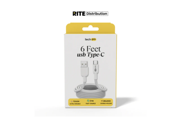 Bulk Android Charging Cables New York | 6ft Braided Type-C Box